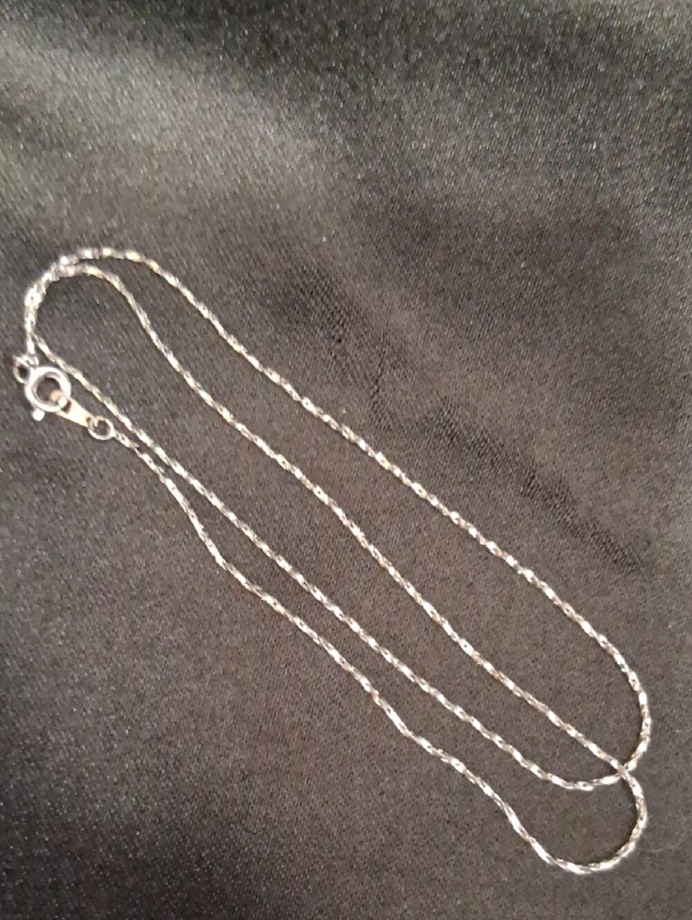 Vintage Classic Silver Twist Chain Necklace - 18"